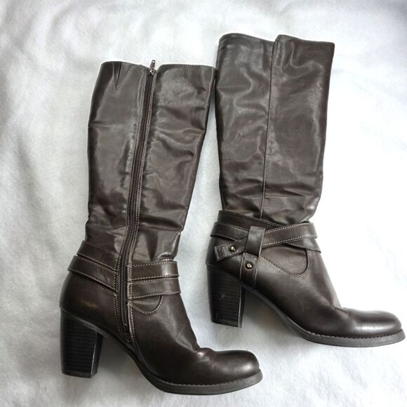 Natural Soul by Naturalizer Women's Brown Leather Boots Size 10 - Picture 13 of 17